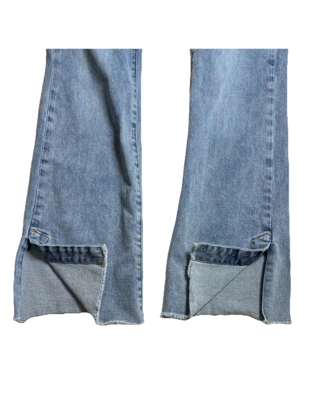 Dear John Womens Jaxton Boot Cut Mid Rise Raw Hem Split Side Seam Jeans 30 x 32 - Picture 4 of 11